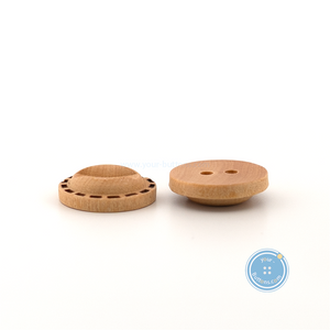 (3 pieces set) 12mm,15mm & 18mm Wooden Button with Burnt Pattern