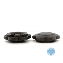 Load image into Gallery viewer, (3 pieces set) 19mm &amp; 25mm Flower Wood Button in Dark Brown
