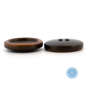(3 pieces set) 20mm Brown Corozo Button with Burnt Rim