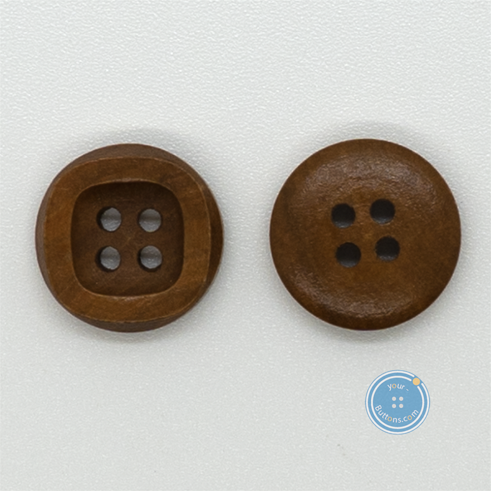 (3 pieces set) 16mm Dark Brown Wood button