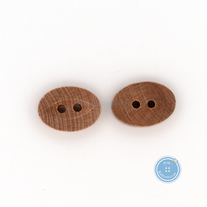 (3 pieces set) 11mm & 15mm Oval shape Wood Button with fisheye