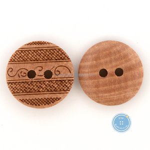 (3 pieces set) 15mm Boxwood Button & Litchi Wood Button with laser