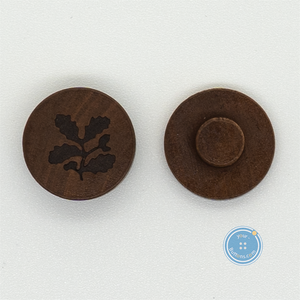 (3 pieces set) 15mm Wooden Shank Button with flower pattern