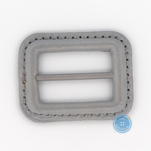 (1 pieces set) 45mm Real Leather Buckle - Cement Grey