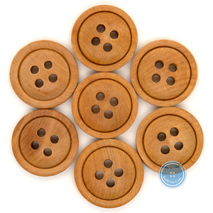 (3 pieces set) 18mm-4hole Wooden Button