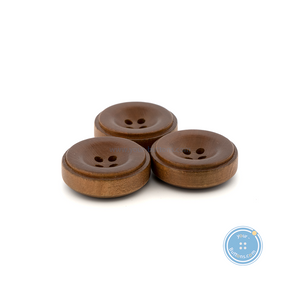 (3 pieces set) 23mm DTM Brown thick Wooden Button