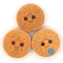 Load image into Gallery viewer, (3 pieces set) 15mm Laser Wooden Button
