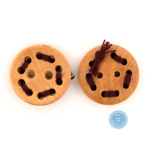 (3 pieces set) 13mm Wooden Button with thread