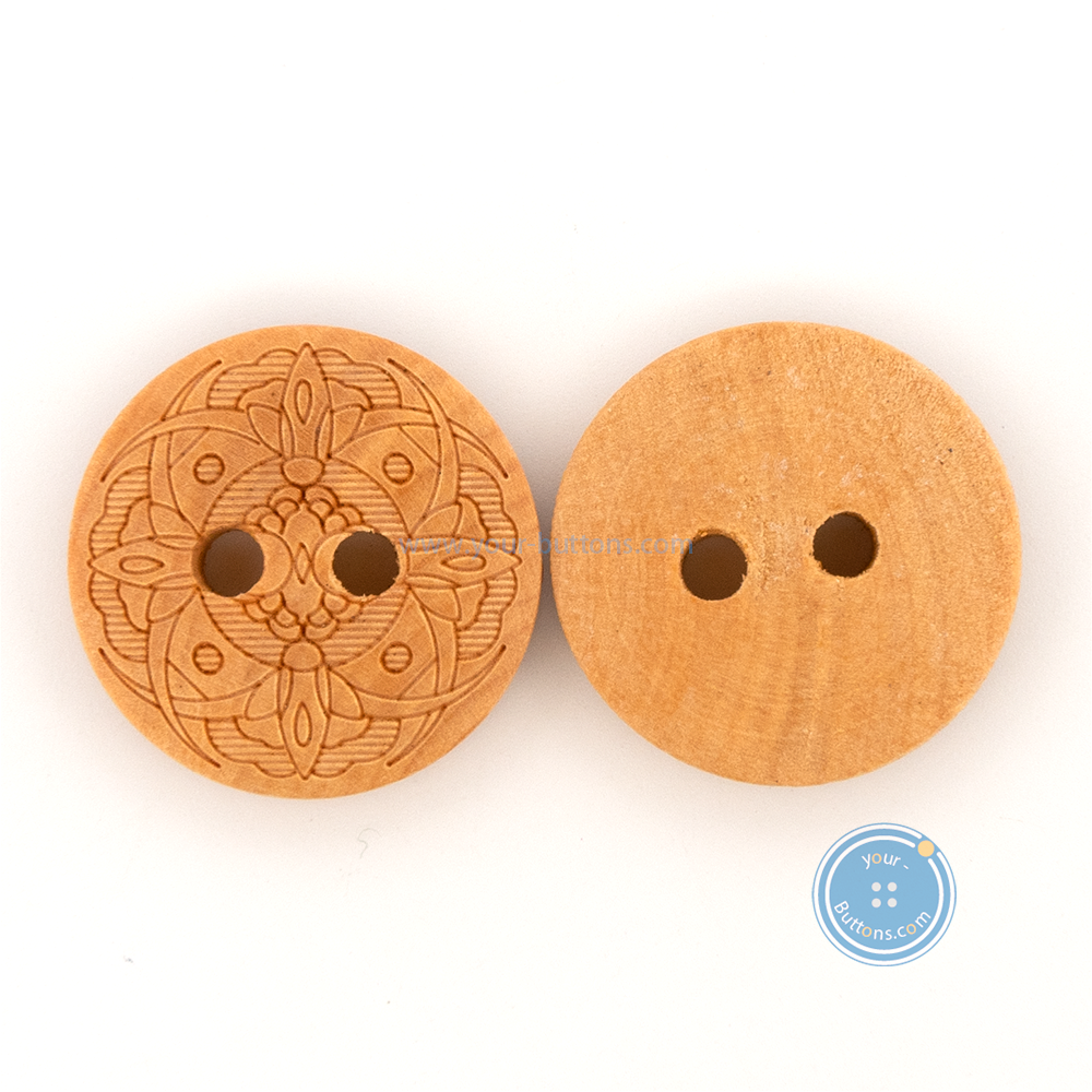 (3 pieces set) 15mm Laser Wooden Button