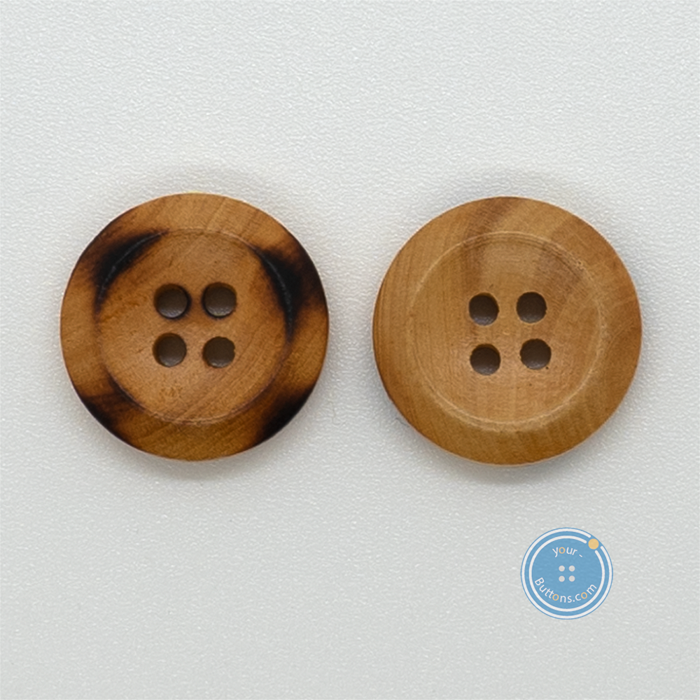 (3 pieces set) 17mm Burnt Wood button