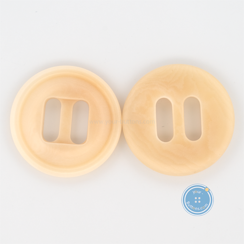 (3 pieces set) 27mm Corozo Button with Ribbon holes