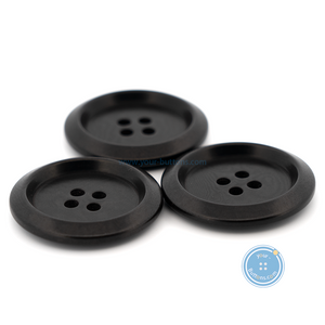 (3 pieces set) 28mm Black Corozo Button