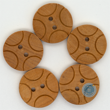 Load image into Gallery viewer, (3 pieces set) 20mm-2hole Laser Wooden Button
