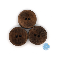 Load image into Gallery viewer, (3 pieces set) 18mm Dark Brown Wooden Button
