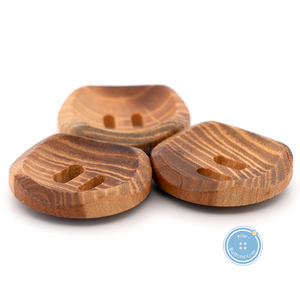 (3 pieces set) 33mm Wooden Button with Ribbons hole