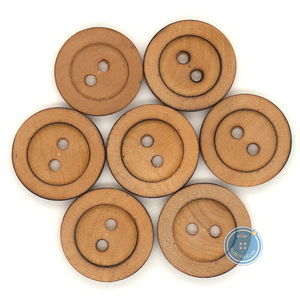 (3 pieces set) 15mm,18mm,20mm & 30mm-2hole Burnt Wooden Button