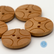 Load image into Gallery viewer, (3 pieces set) 20mm-2hole Laser Wooden Button

