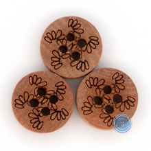 Load image into Gallery viewer, (3 pieces set) 10mm Litchi Wooden Button with Laser
