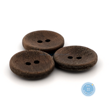 Load image into Gallery viewer, (3 pieces set) 18mm Dark Brown Wooden Button
