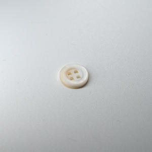 (3 pieces set) 11.5mm River shell Matt Cream White