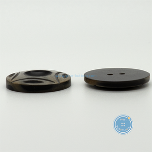 (2 pieces set) 26mm Hand-Made Horn Button