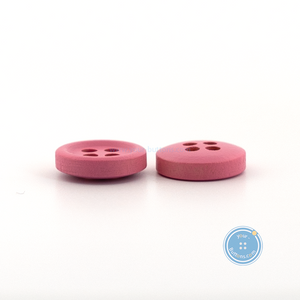 (3 pieces set) 9mm Wooden Button - Green & Pink