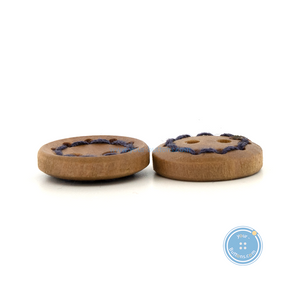 (3 pieces set) 12mm Wooden Button with thread
