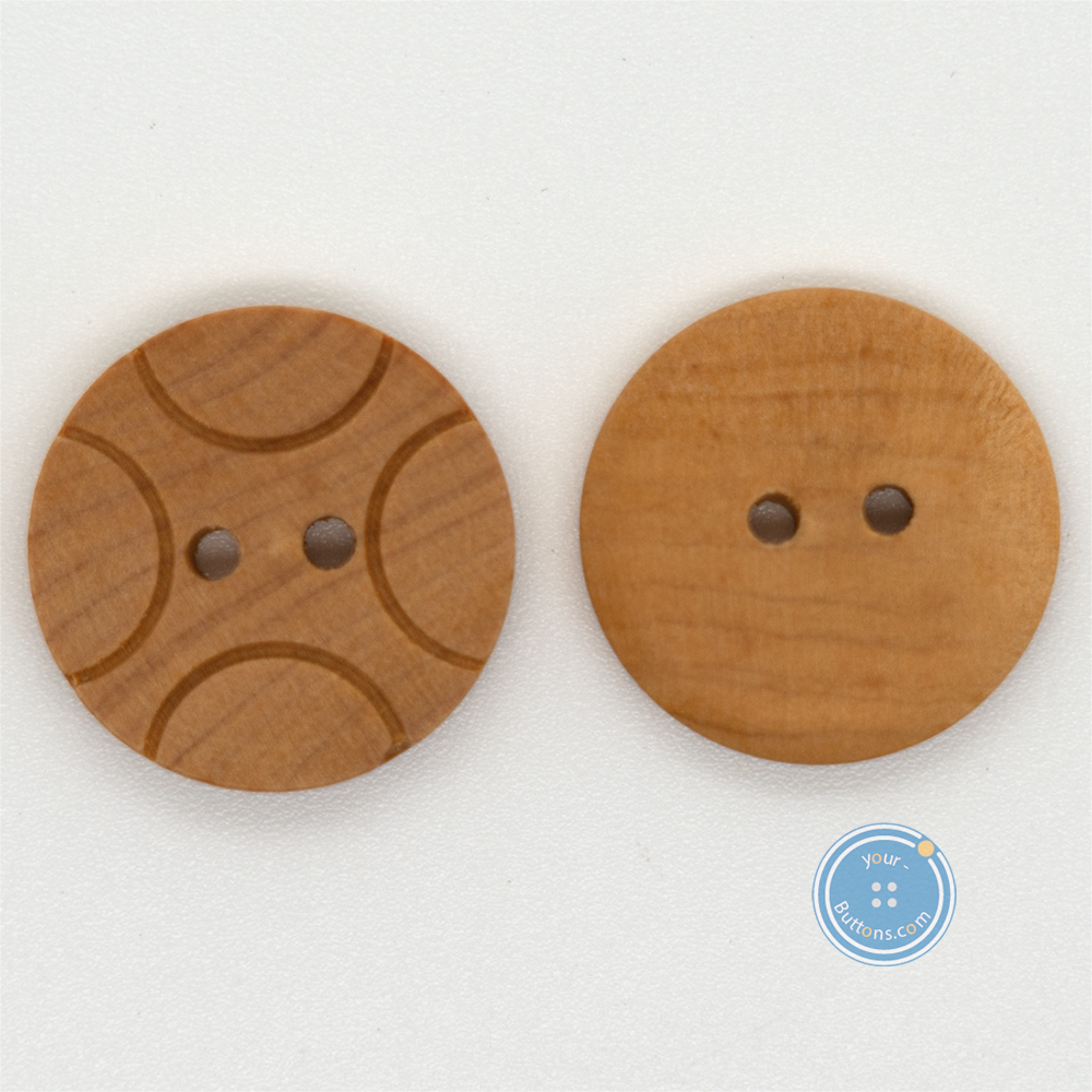 (3 pieces set) 20mm-2hole Laser Wooden Button