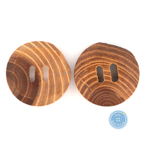 (3 pieces set) 33mm Wooden Button with Ribbons hole