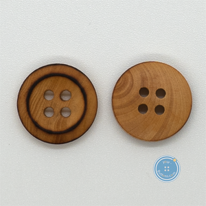 (3 pieces set) 15mm,18mm & 21mm Burnt Wood button