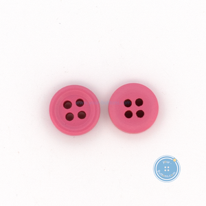 (3 pieces set) 9mm Wooden Button - Green & Pink