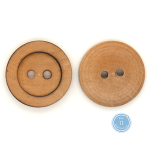 (3 pieces set) 15mm,18mm,20mm & 30mm-2hole Burnt Wooden Button