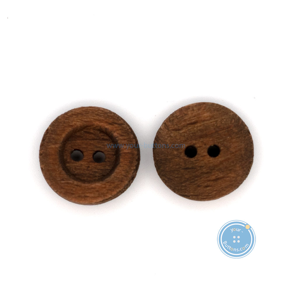 3 pieces set) 15mm & 23mm Dark Brown Wooden Button – Your Buttons