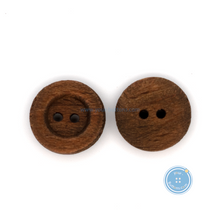 Load image into Gallery viewer, (3 pieces set) 15mm &amp; 23mm Dark Brown Wooden Button
