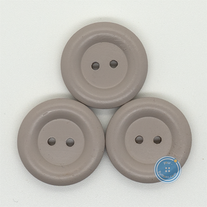 (3 pieces set) 25mm Wooden Button Cement Grey Color