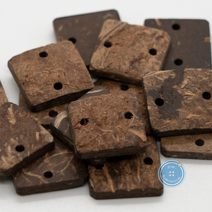 (1 pieces set)15mm Raw Coconut shell Square Accessories