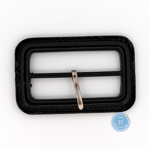 (1 pieces set) 67mm Real Leather Buckle - Shiny Black