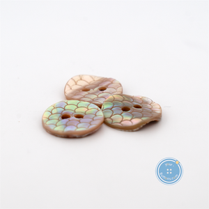 (3 pieces set) 14mm Abalone Shell Button with Pattern