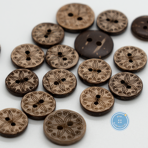 (3 pieces set) 2hole Sewing button with Classic Pattern