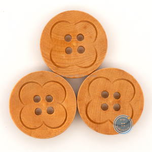 (3 pieces set) 20mm Wooden Button with laser