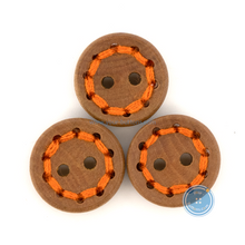 Load image into Gallery viewer, (3 pieces set) 12mm Wooden Button with thread
