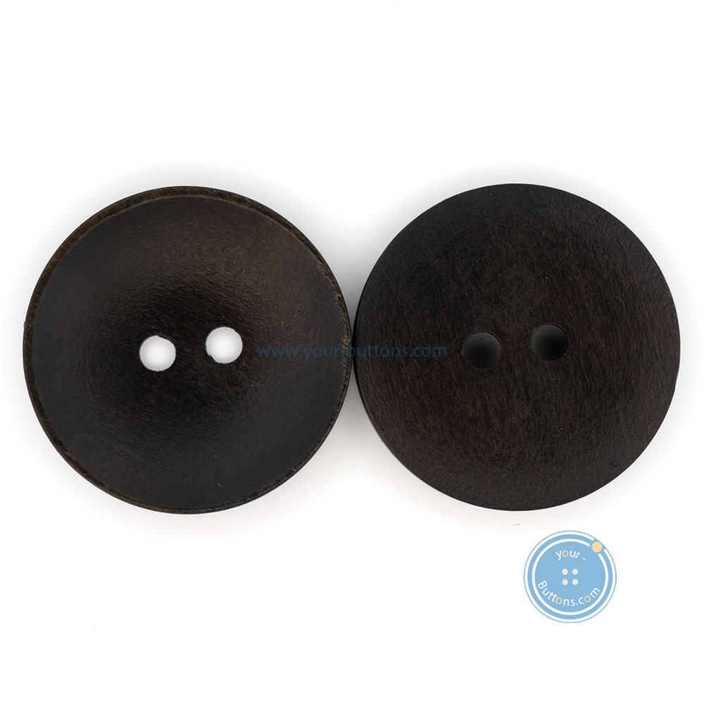 (3 pieces set) 35mm Huge DTM Dark Brown Wooden Button