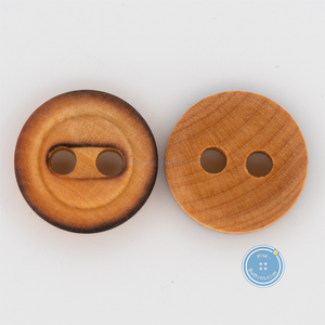 (3 pieces set) 13mm Wooden Button with burnt