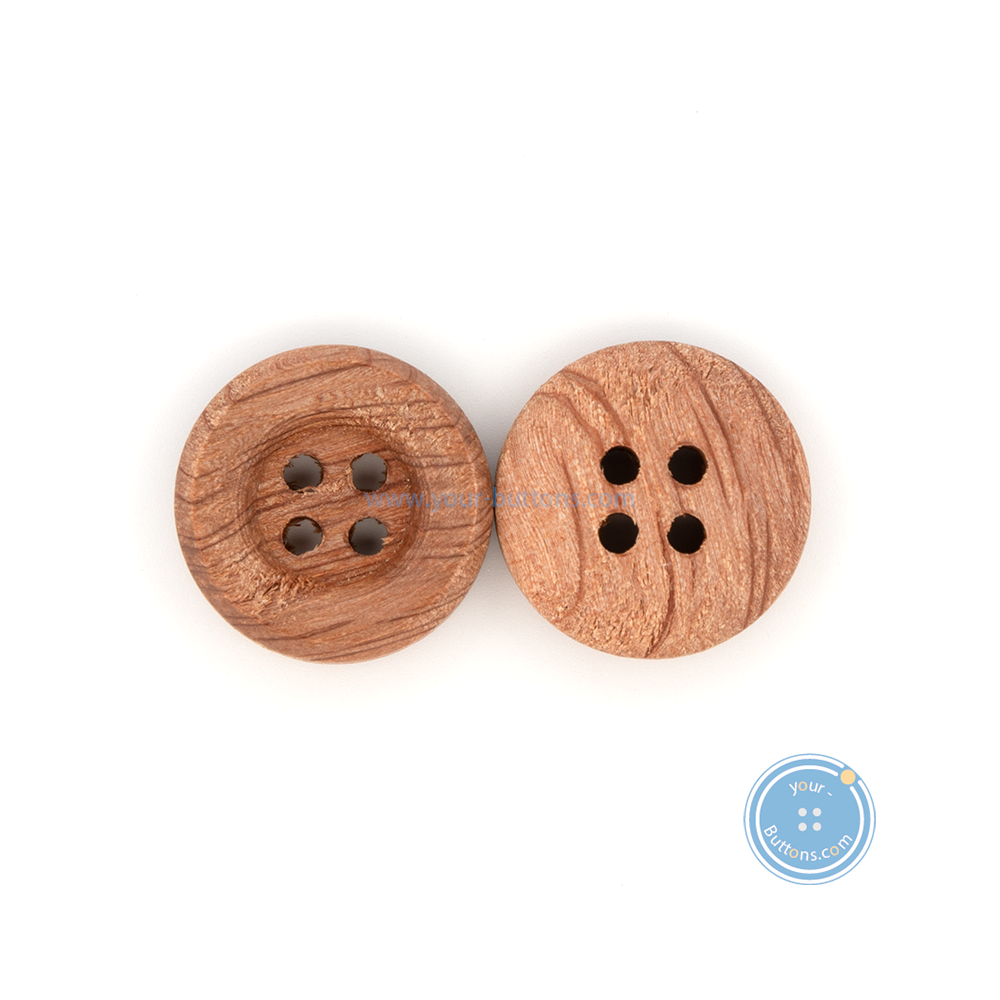 (3 pieces set) 18mm Round rim - Wooden Button