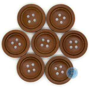 (3 pieces set) 20mm-4hole Brown Wooden Button
