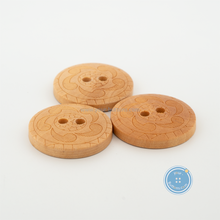 Load image into Gallery viewer, (3 pieces set) 20mm Laser Wooden Button
