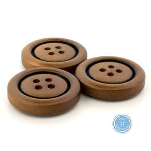 (3 pieces set) 20mm DTM Brown Wooden Button