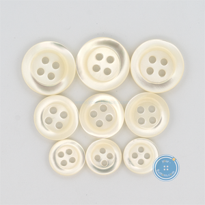 (3 pieces set) 10mm,13mm & 15mm Takase Shell Button Clean Back