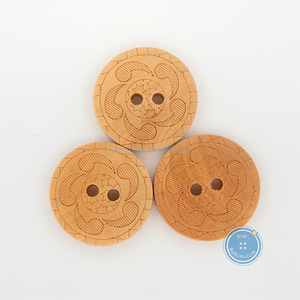 (3 pieces set) 20mm Laser Wooden Button