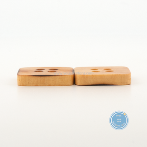 (3 pieces set) 22mm Square Wooden Button with Burnt